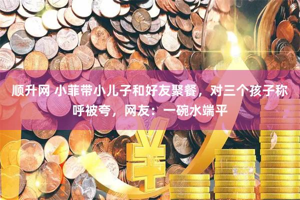 顺升网 小菲带小儿子和好友聚餐，对三个孩子称呼被夸，网友：一碗水端平